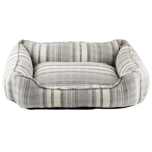 Pawpourri Ultra Soft Bolster Yarn Dyed Cuddler Bed for Dogs and Cats (Grey)