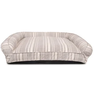 Pawpourri Vintage Sofa Striped Bed for Dogs and Cats (Grey)