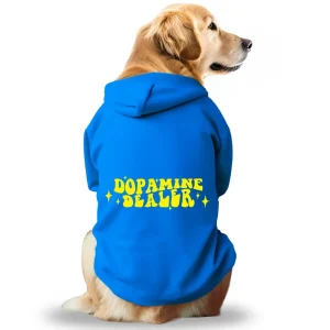 Pawsindia Dopamine Dealer Hoodie for Dogs (Blue)