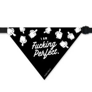 Pawsindia I am F*ing Perfect Pet Bandana for Dogs and Cats