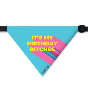 Pawsindia It's My Birthday Bitches Pet Bandana for Dogs and Cats