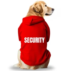 Pawsindia Security Hoodie for Dogs (Red)