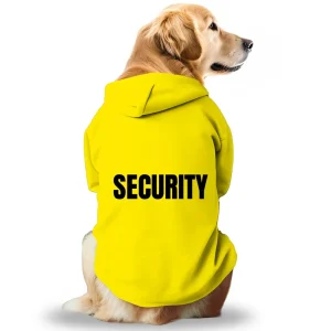 Pawsindia Security Hoodie for Dogs (Yellow)