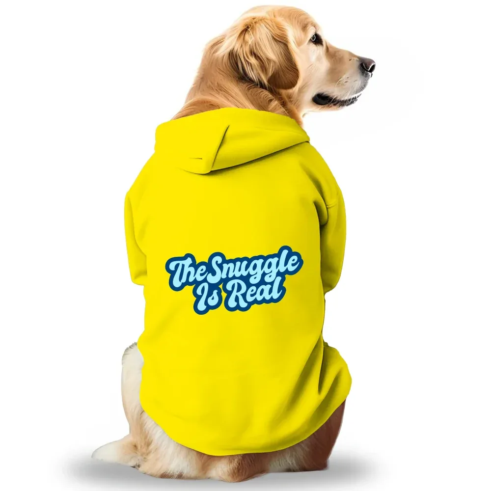 Pawsindia Snuggle is Real Hoodie for Dogs (Yellow)