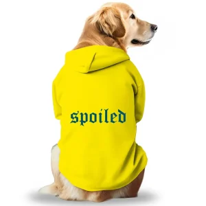 Pawsindia Spoiled Hoodie for Dogs (Yellow)