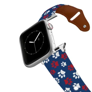 Pawtriot Navy Leather Apple Watch Band