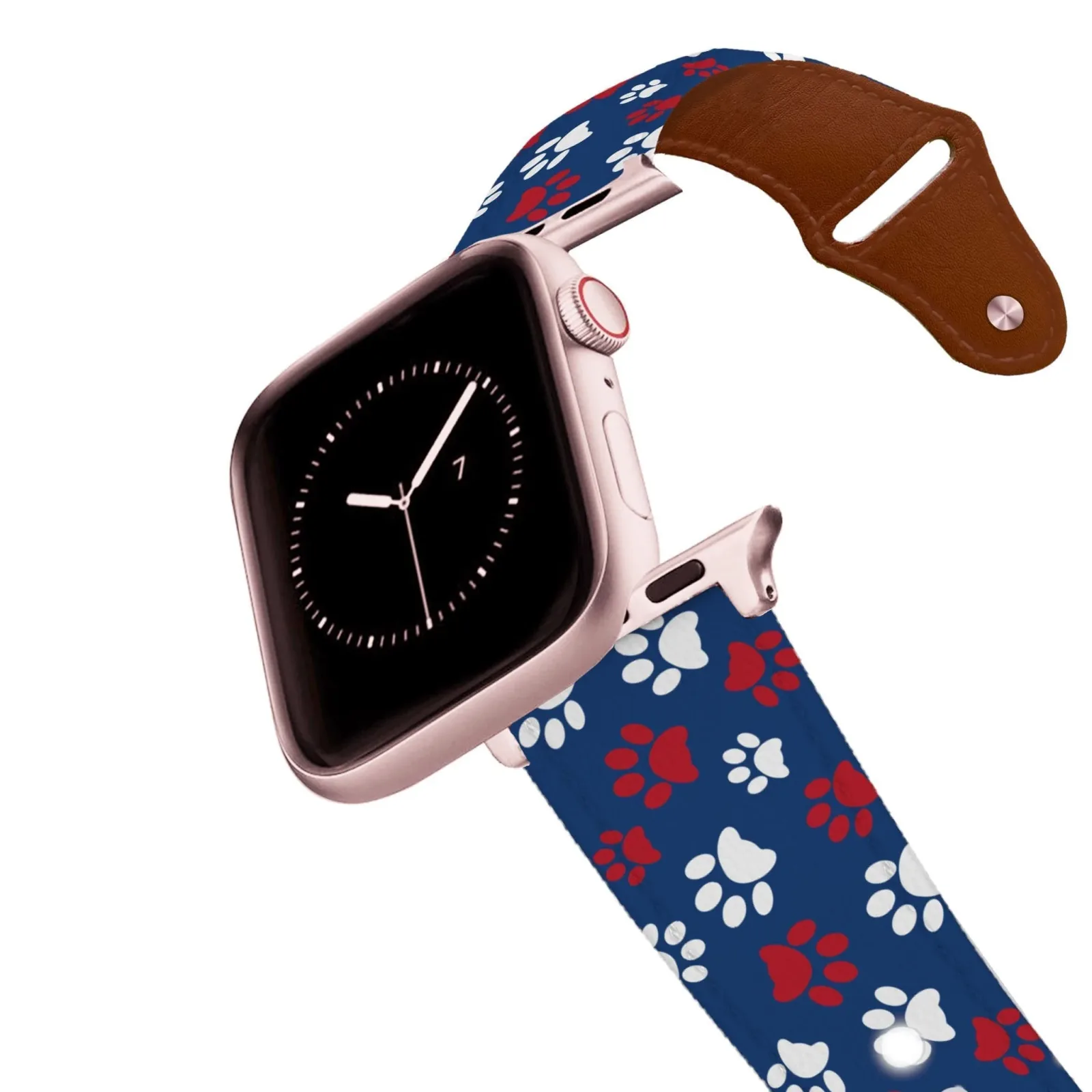 Pawtriot Navy Leather Apple Watch Band - Image 2
