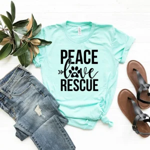 Peace Love Rescue T