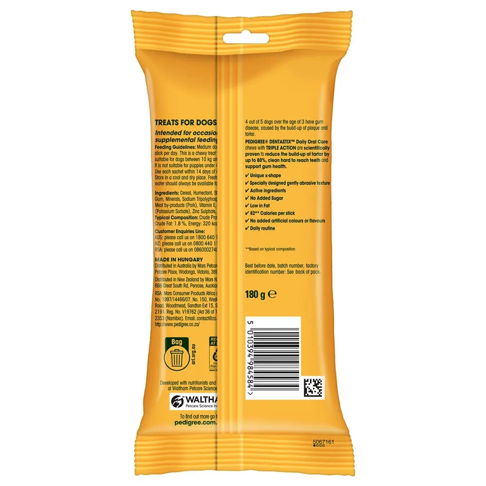 Pedigree Dentastix Oral Care for Adult (Medium Breed of 10 to 25 kg) Dog Treats - Image 2