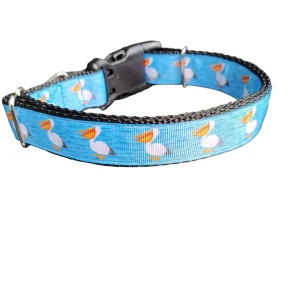 Pelicans Nylon Dog Collar