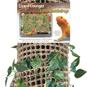Penn-Plax Lizard Lounger Basking Platform with Vines, Brown, 23.5 in x 14 in