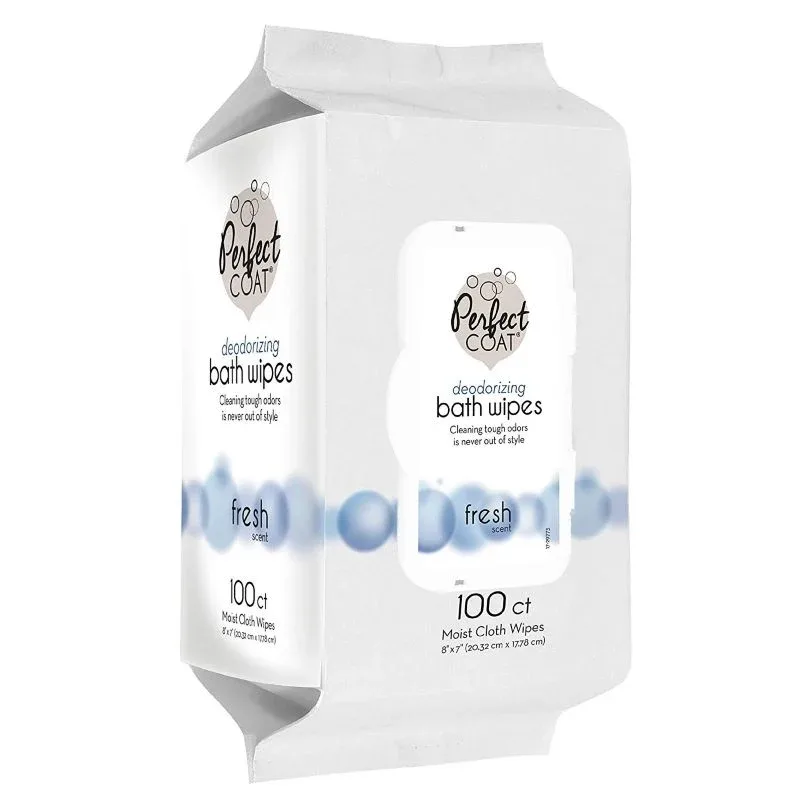 Perfect Coat Dog Deodorizing Bath Wipes 100ct
