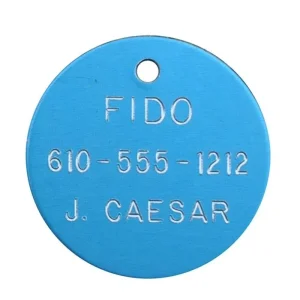 Personalized 1 1/4in Round Aluminum Tag