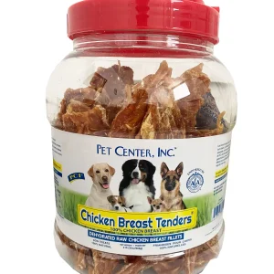 Pet Center Chicken Breast Tenders Dog Treat Canister 2 lb