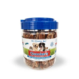 Pet Center Quackers Dog Treat Duck Breast 1Lb Canister