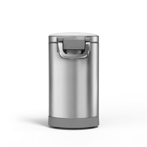 Pet Food Can - Brushed Stainless Steel w/ Grey Trim