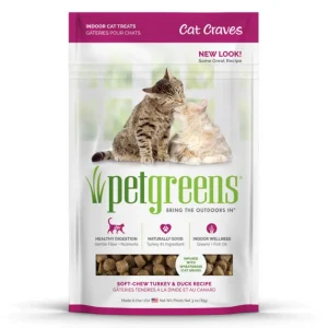 Pet Greens Cat Craves Semi-Moist Soft Cat Treats Turkey & Duck 3 oz