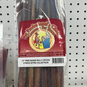 Pet Professional's Choice 8pk 12" Free Range Bully Sticks