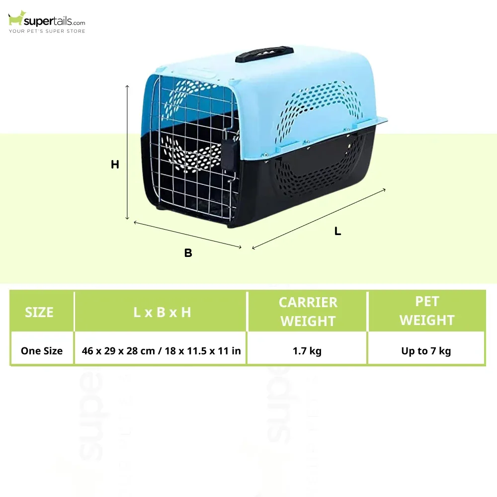 Pet Vogue Carrier for Dogs and Cats (Blue & Black) - Image 2