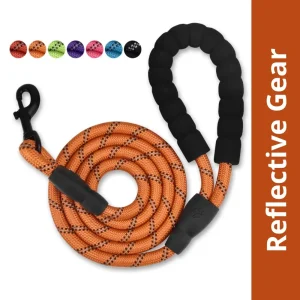 Pet Vogue Reflective Rope Leash for Dogs (Orange)