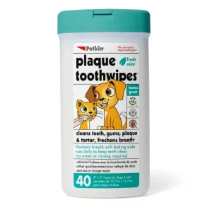 Petkin Plaque Fresh Mint Toothwipes for Dogs