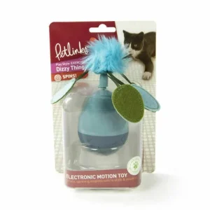Petlinks Dizzy Thing Spinning Cat Toy, Blue, Green