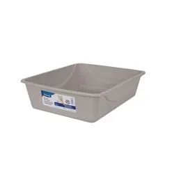 Petmate Basic Cat Litter Pan Mouse, Gray, Medium