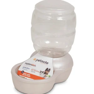 Petmate Replendish Feeder with Microban Pearl Silver Grey 1ea/XS