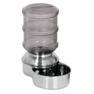 Petmate Replenish Waterer Stainless Steel Stainless Steel/Smoke Small