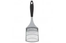 Petmate Simple Sifting Cat Litter Scoop, Grey, Black Standard