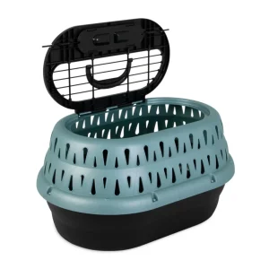 Petmate Top Load Cat Kennel Green Frost, 19 in