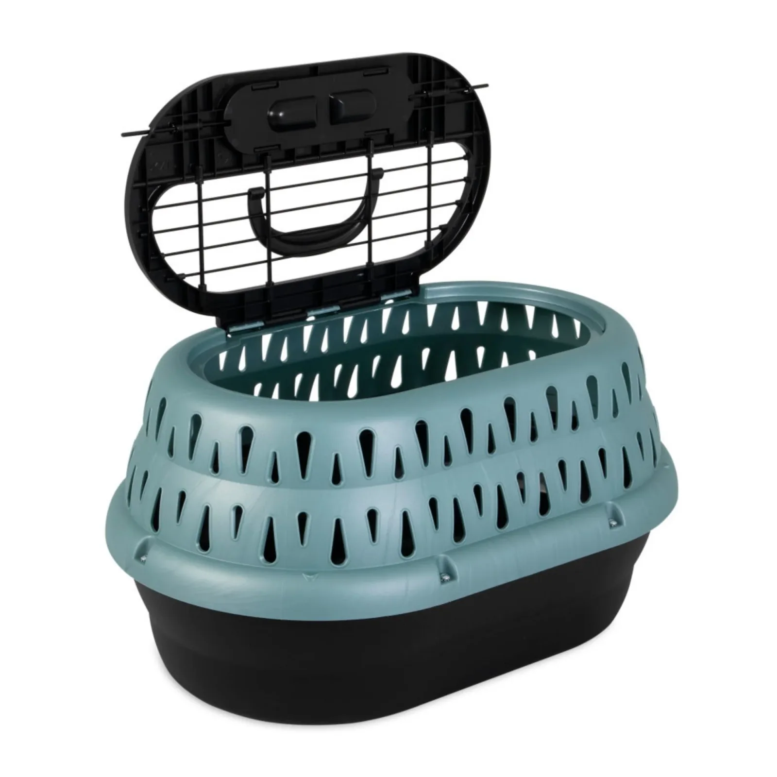 Petmate Top Load Cat Kennel Green Frost, 19 in
