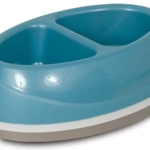 Petmate Ultra Double Diner Dog Bowl Lightweight Assorted Large