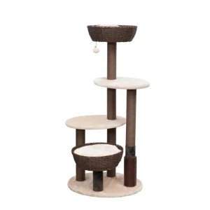 PetPals Pharoah 5-Level Cat Tree Brown & Cream, 48 in