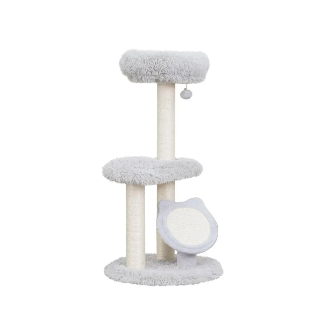PetPals Rockview 2-Level Cat Tree Ivory 37 in