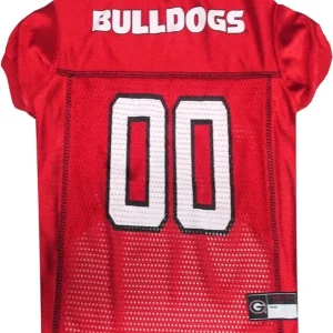 Pets First Georgia Bulldogs NCAA Mesh Dog Jersey, Dog Apparel