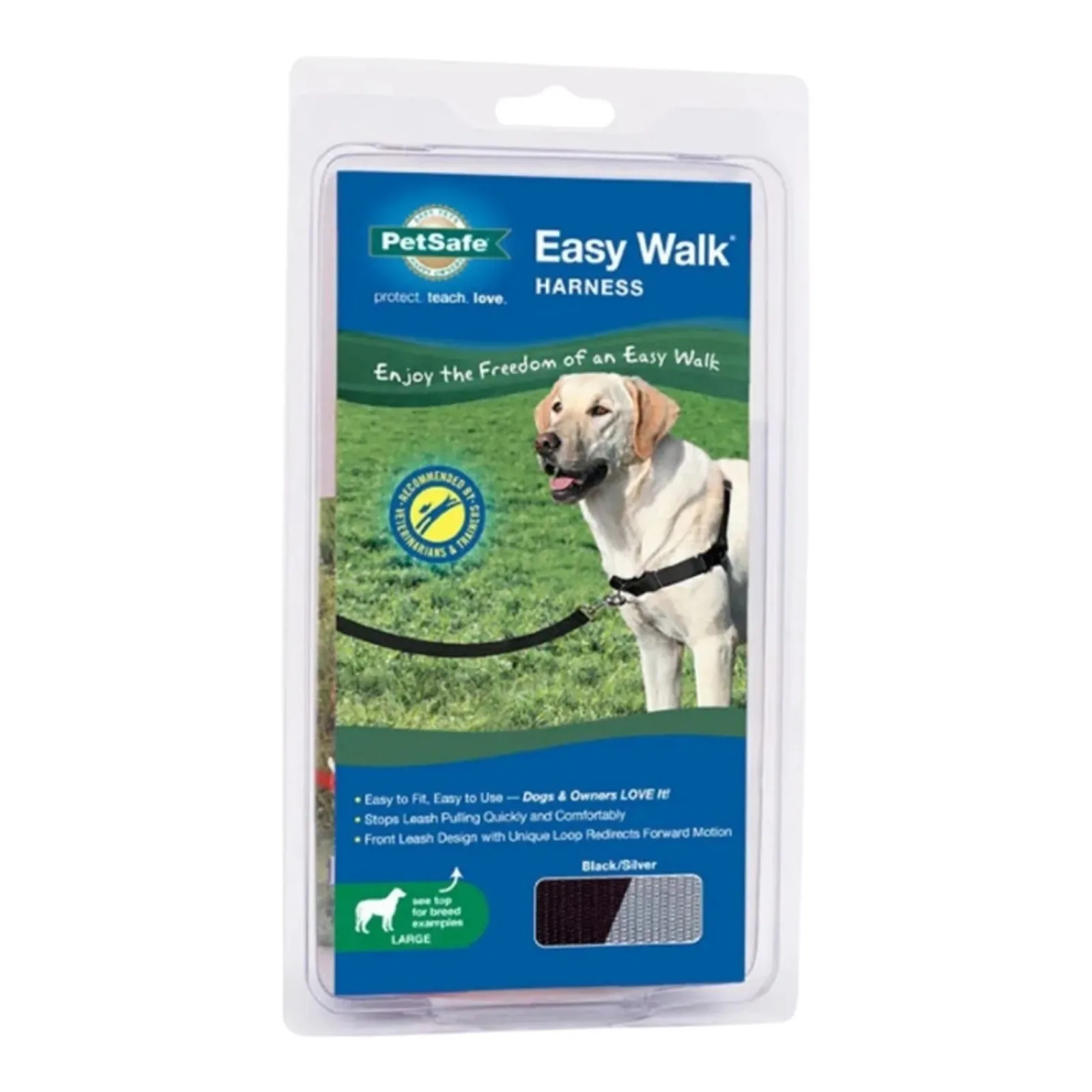 PetSafe Dog Easy Walk Dog Harness, Black Large