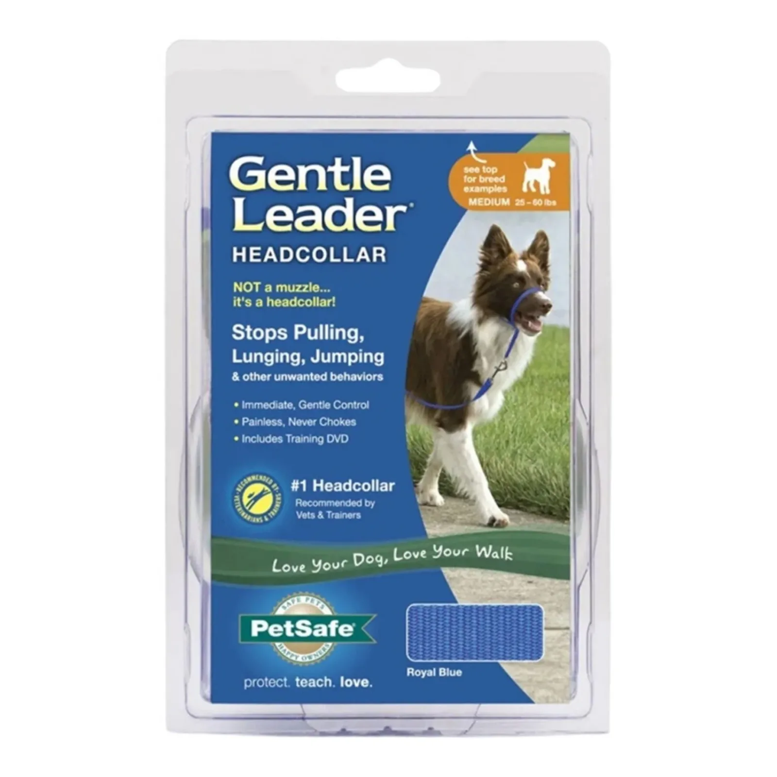 PetSafe Dog Gentle Leader Head Dog Collar Royal, Blue Medium