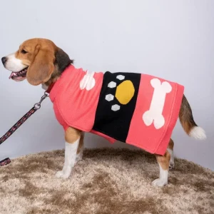 Petsnugs Bones and Paws Sweater for Dogs and Cats (Pink)