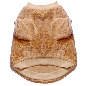 Petsnugs Camel Furry Sweater for Dogs and Cats (Camel)