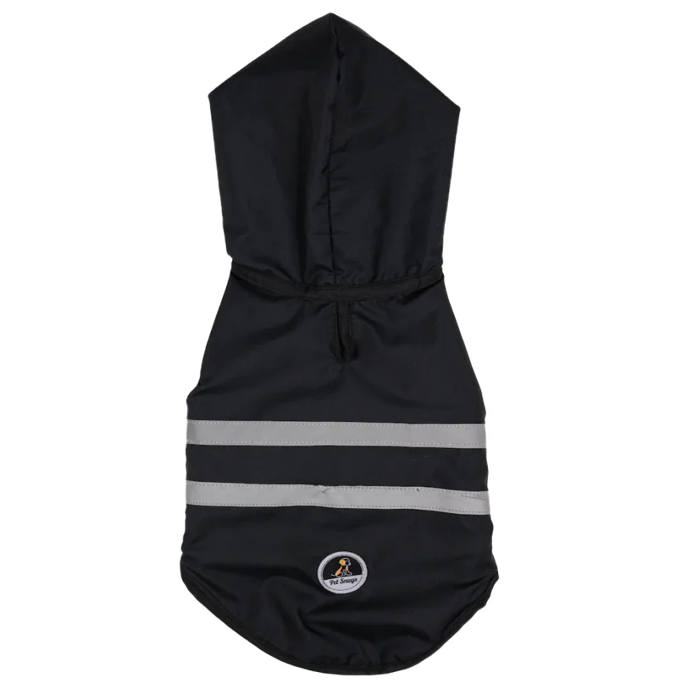 Petsnugs Reflective Waterproof Raincoat for Dogs and Cats (Black) - Image 2