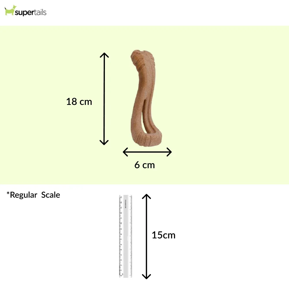 Petstages Dogwood Flip Chew Bone Toy for Dogs (Brown) - Image 2