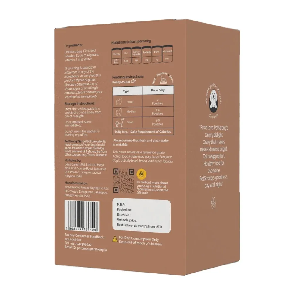 PetStrong Chicken and Egg in Gravy Wet Food for Dogs - Image 2
