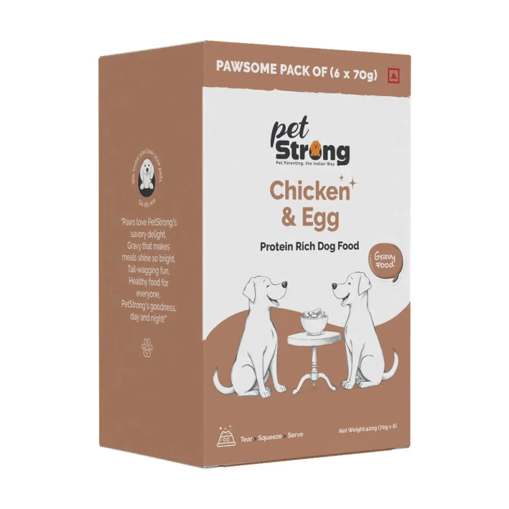 PetStrong Chicken and Egg in Gravy Wet Food for Dogs