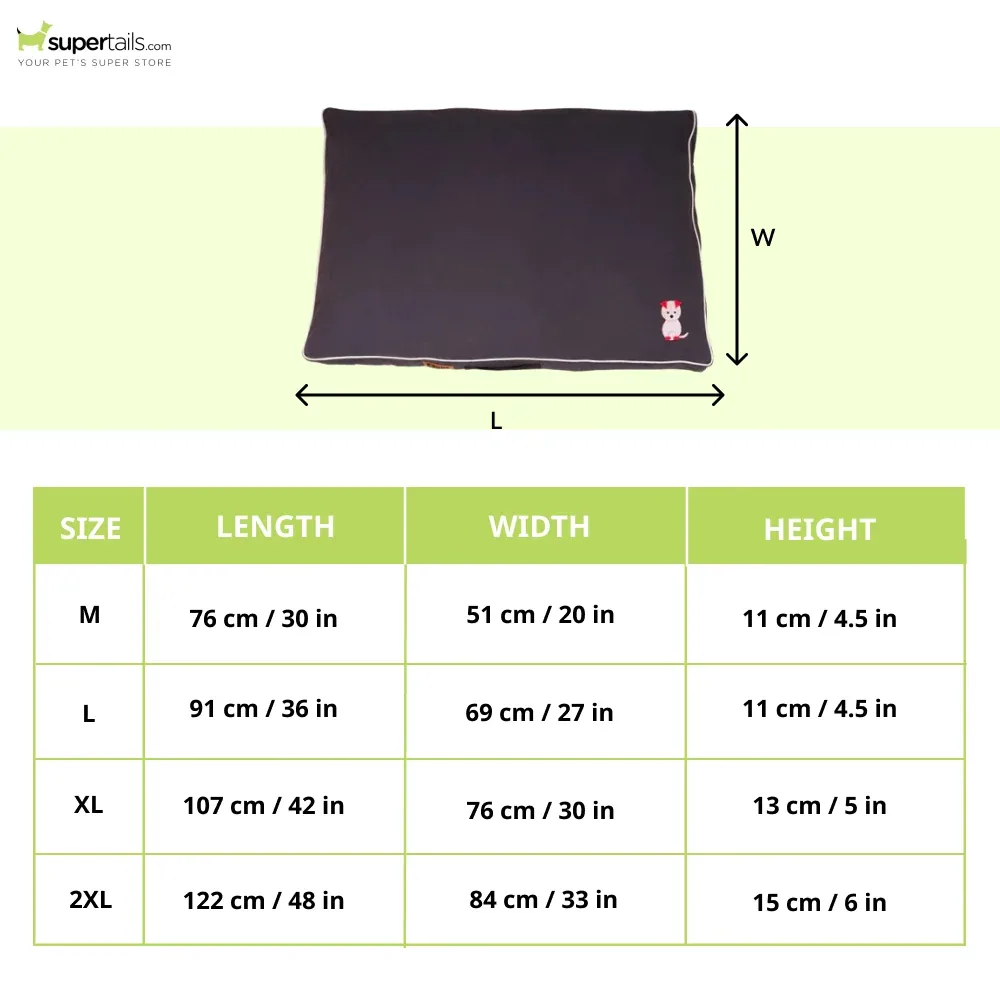 Petter World Comfort Flat Cushion Bed for Dogs (Autumn Grey) - Image 2