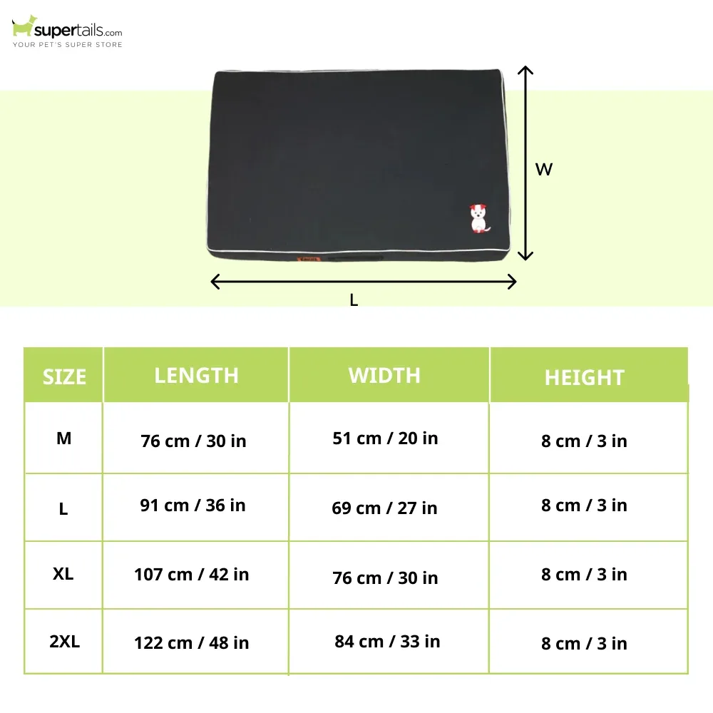 Petter World Comfort Flat Foam Bed for Dogs (Autumn Grey) - Image 2