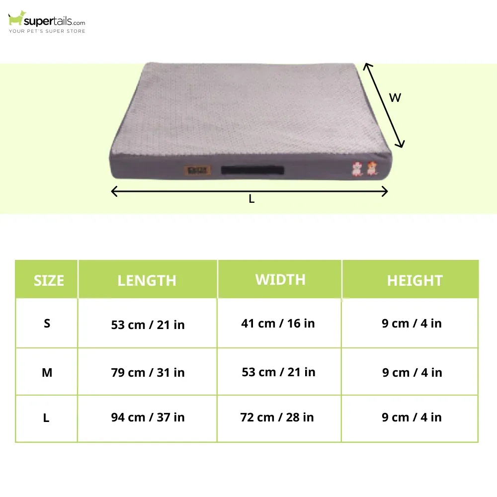 Petter World Micro Fur Orthopedic Mattress Bed with Memory Foam Base for Dogs (Meteorite) - Image 2