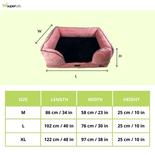 Petter World Ultra Luxury Micro Fur Orthopedic Sofa Bed for Dogs (Millennial Pink) - Image 2