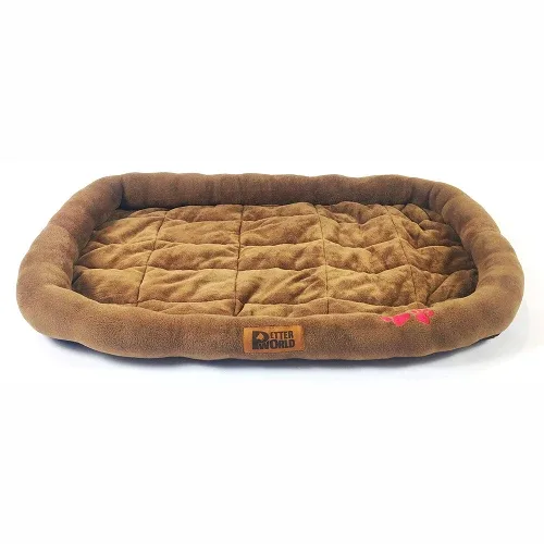 Petter World Ultra Soft Mat with Padded Bed for Dogs (Mocha Brown)