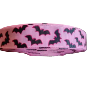 Pink Bats Nylon Dog Collar, Leash